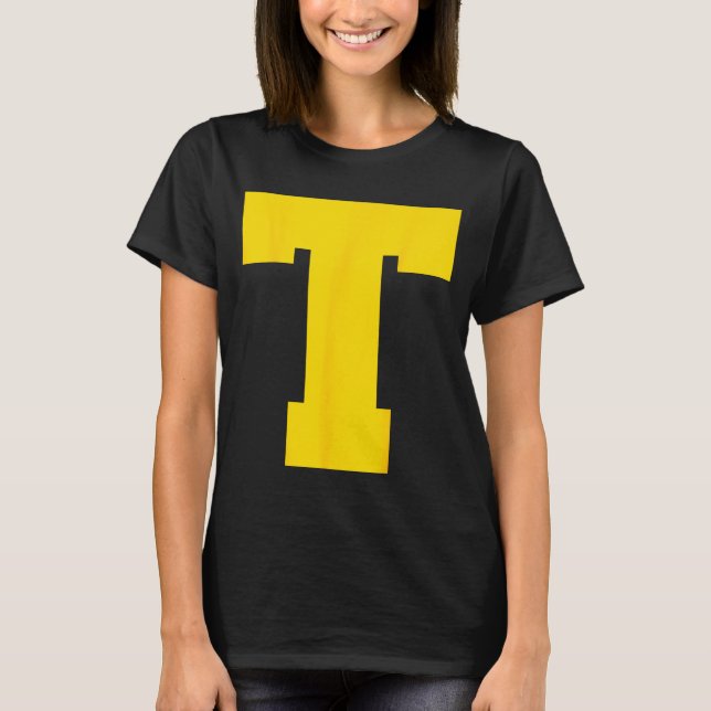 Camiseta Letter T Christmas Thanksgiving Costume  (Anverso)