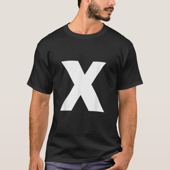 Camiseta Letter X Capital Alphabet Monogram Initial  (Anverso)