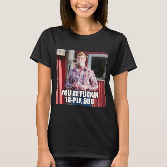 Camiseta Letterkenny - Tee oscuro básico de las mujeres (Anverso)