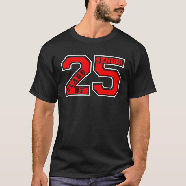 CAMISETA LETTERMAN CLASS OF 2025 SENIOR SWAG  RED  SENIOR C (Anverso)