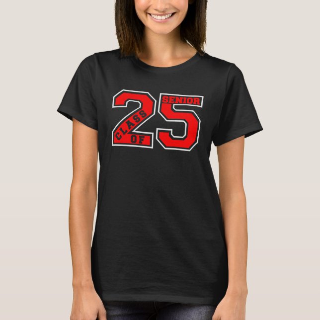 CAMISETA LETTERMAN CLASS OF 2025 SENIOR SWAG  RED  SENIOR C (Anverso)