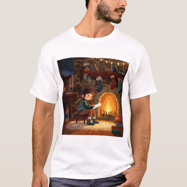 Camiseta Letters by the Fire – A Quiet Holiday Moment (Anverso)