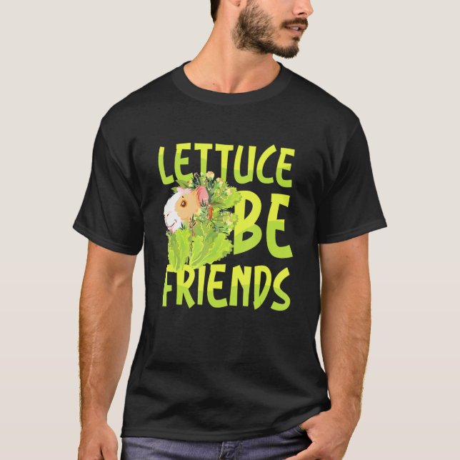 Camiseta Lettuce Be Friends Para Una Ganadera De Cerdo De G (Anverso)