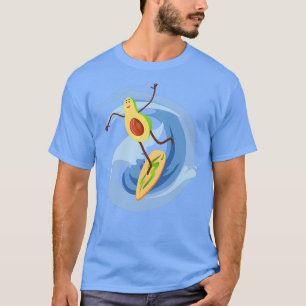 Camiseta letx27s surf divertido aguacate surf