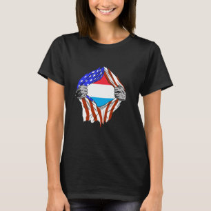Camiseta Letzebuerg Estados Unidos América Bandera Luxembur