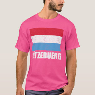 Camiseta Lëtzebuerg Flag Grunge Vintage Souvenir Luxemburgo