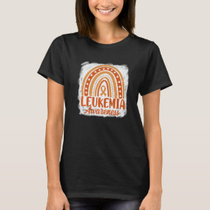 Camiseta Leucemia aguda en arcoiris con Naranja suave
