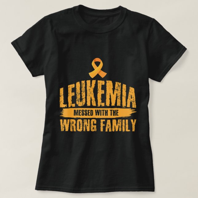 Camiseta Leucemia con leucemia familiar errónea (Diseño del anverso)