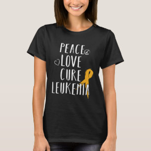 Camiseta Leucemia Conciencia Amor Paz Cura Leucemia