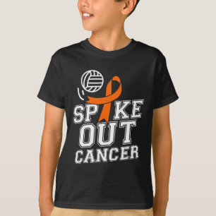Camiseta Leucemia de voleibol de fuera Cáncer de conciencia