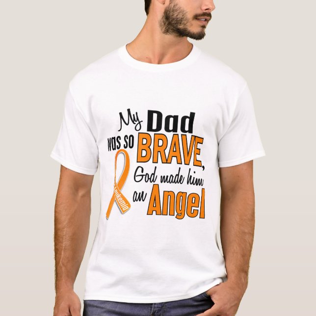 Camiseta Leucemia del papá del ángel (Anverso)