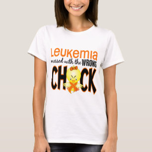 Camiseta Leucemia ensuciada con el polluelo incorrecto