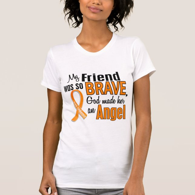 Camiseta Leucemia (femenina) del amigo del ángel (Anverso)