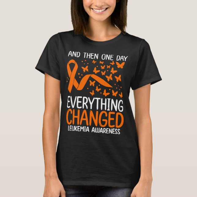 Camiseta Leucemia Guerrero Cinta Combatiente Conciencia sob (Anverso)