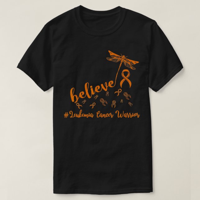 Camiseta Leucemia La libélula guerrera del cáncer cree Espe (Diseño del anverso)