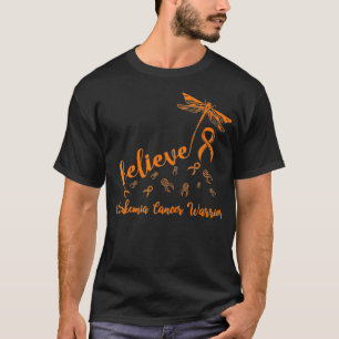Camiseta Leucemia La libélula guerrera del cáncer cree Espe