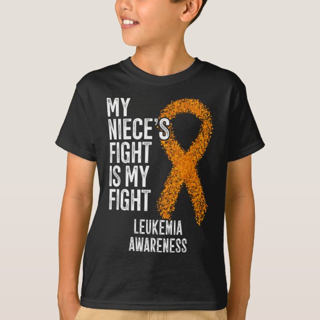 Camiseta Leucemia: la lucha de mi sobrina contra la leucemi (Anverso)