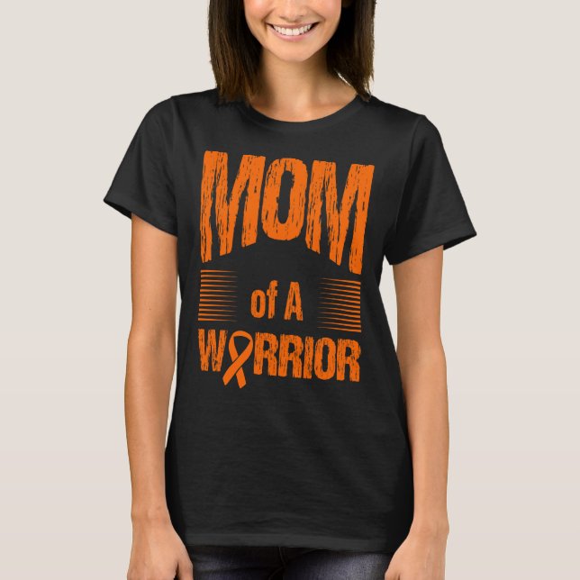 Camiseta Leucemia Mamá De La Conciencia Del Autismo Guerrer (Anverso)