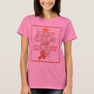 Camiseta Leucemia Mantenga la calma y continúe