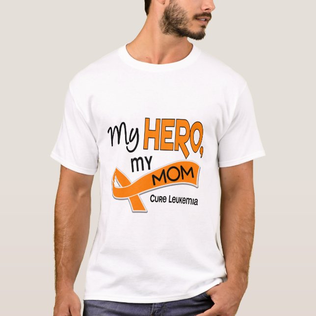 Camiseta Leucemia MI HÉROE MI MAMÁ 42 (Anverso)