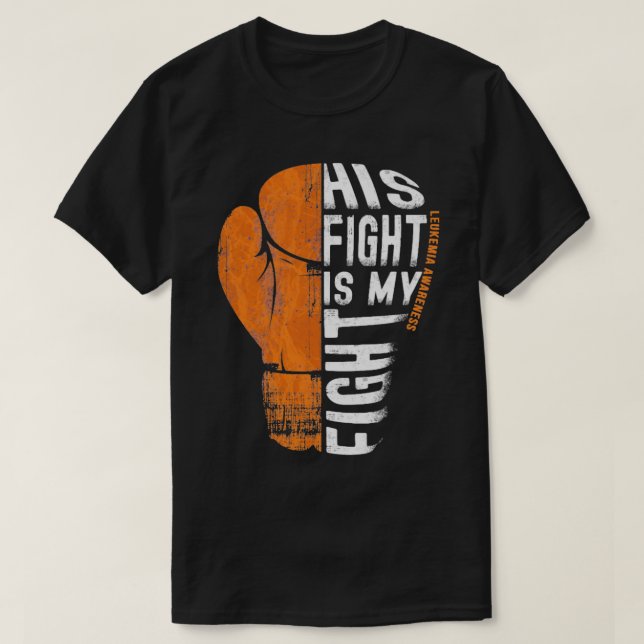 Camiseta Leucemia Naranja de la toma de conciencia Boxeo (Diseño del anverso)