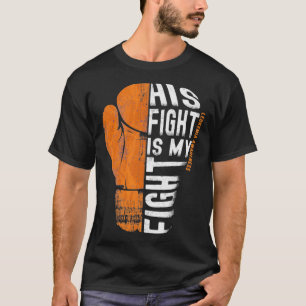Camiseta Leucemia Naranja de la toma de conciencia Boxeo