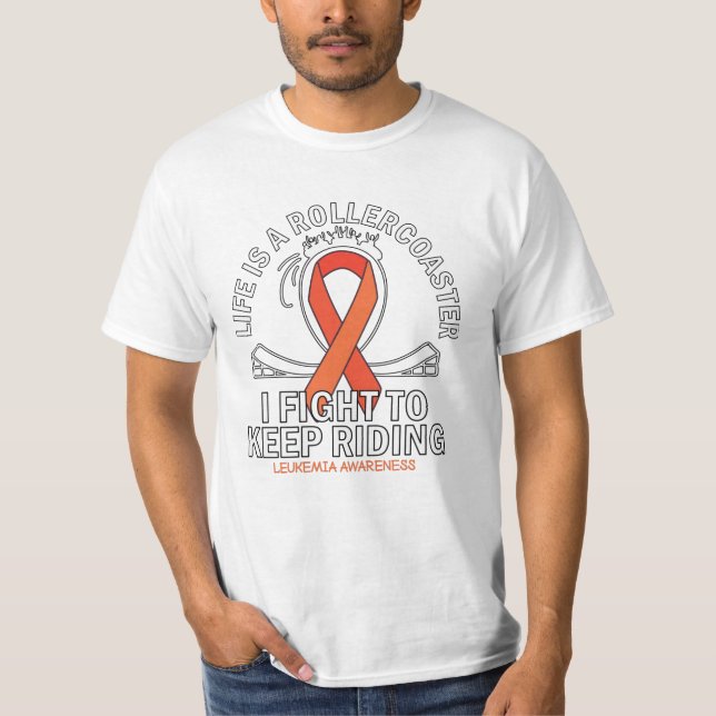 Camiseta Leucemia, naranja de sensibilización sobre el cánc (Anverso)