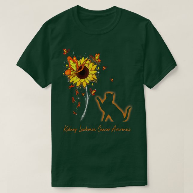 Camiseta Leucemia renal Conciencia sobre el cáncer GirasolB (Diseño del anverso)