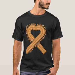 Camiseta Leucemia Sensibilización Naranja Cinta Cáncer de S