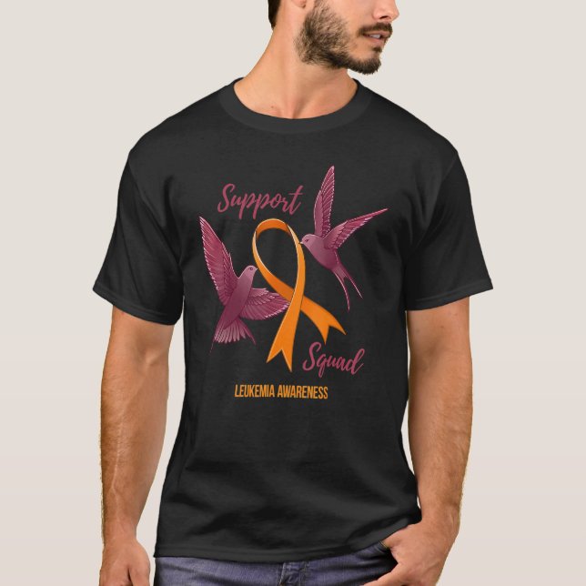 Camiseta Leukemia Awareness Warrior Survivor Support Squad (Anverso)