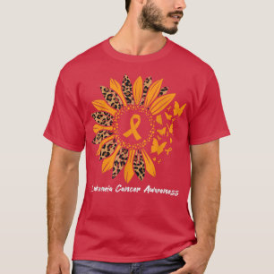 Camiseta Leukemia Cancer Awareness Sunflower Butterfly Fait
