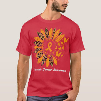 Camiseta Leukemia Cancer Awareness Sunflower Butterfly Fait