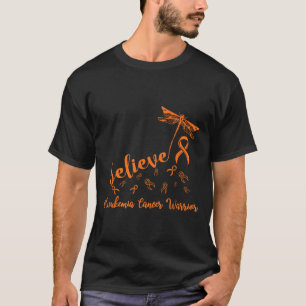 Camiseta Leukemia Cáncer Guerrero Dragonfly cree esperanza
