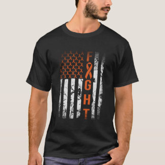 Camiseta Leukemia Cinta lucha contra leucemia de bandera es