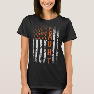 Camiseta Leukemia Cinta lucha contra leucemia de bandera es