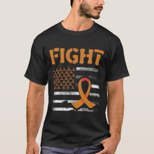 Camiseta Leukemia Cinta lucha contra leucemia de bandera es