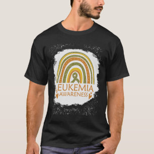 Camiseta Leukemia Concienciación sobre el arcoiris blanquea