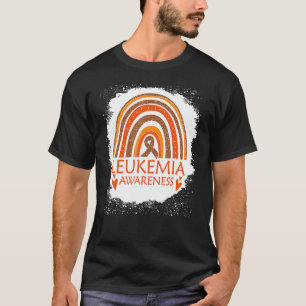 Camiseta Leukemia Concienciación sobre el arcoiris blanquea