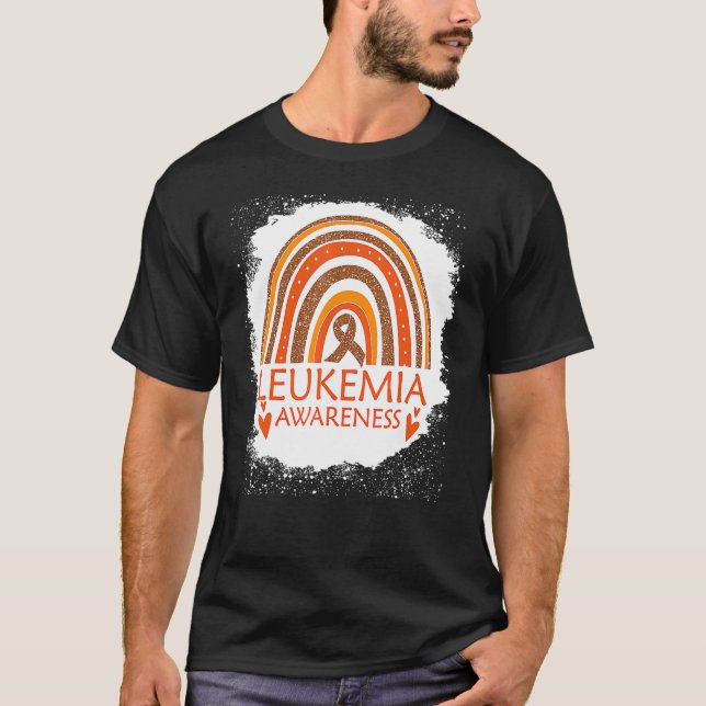Camiseta Leukemia Concienciación sobre el arcoiris blanquea (Anverso)