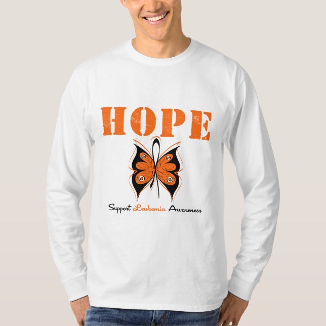 Camiseta Leukemia Esperanza Mariposa (Anverso)