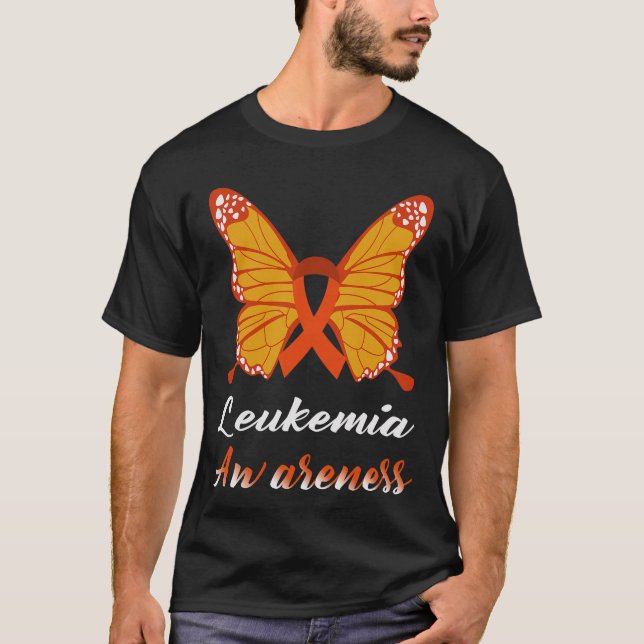Camiseta Leukemia Mariposa Sobreviviente de Conciencia Nara (Anverso)