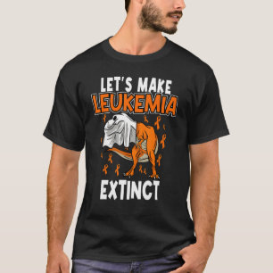 Camiseta Leukemia Naranja de dinosaurios Ribbon Hematólogo