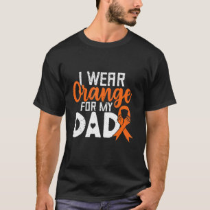 Camiseta Leukemia Papa Naranja Ribbon Awareness Warripo Sup