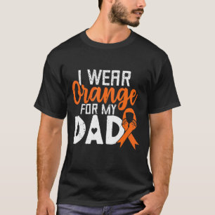 Camiseta Leukemia Papa Naranja Ribbon Awareness Warripo Sup