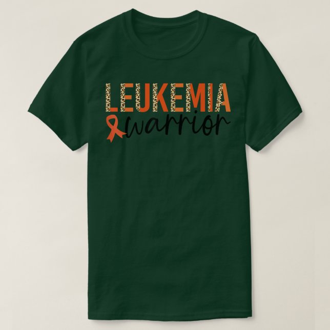 Camiseta Leukemia Warrior Leopard Pattern Leukemia (Diseño del anverso)