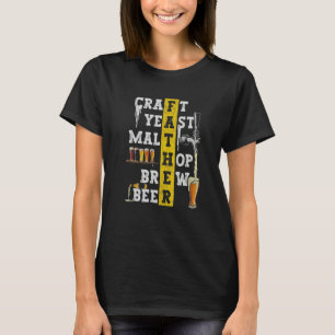 Camiseta Levadura de cerveza artesanal Malta Lúpulo Cerveza