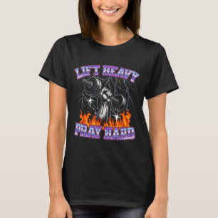 Camiseta Levanta Pesado Reza Duro Gimnasio Entrenamiento Cr
