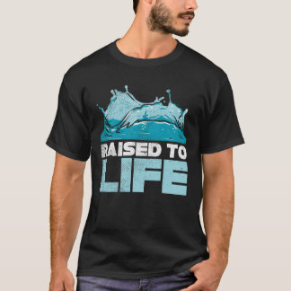 Camiseta levantado a la vida cristiana jesus cristo bautism