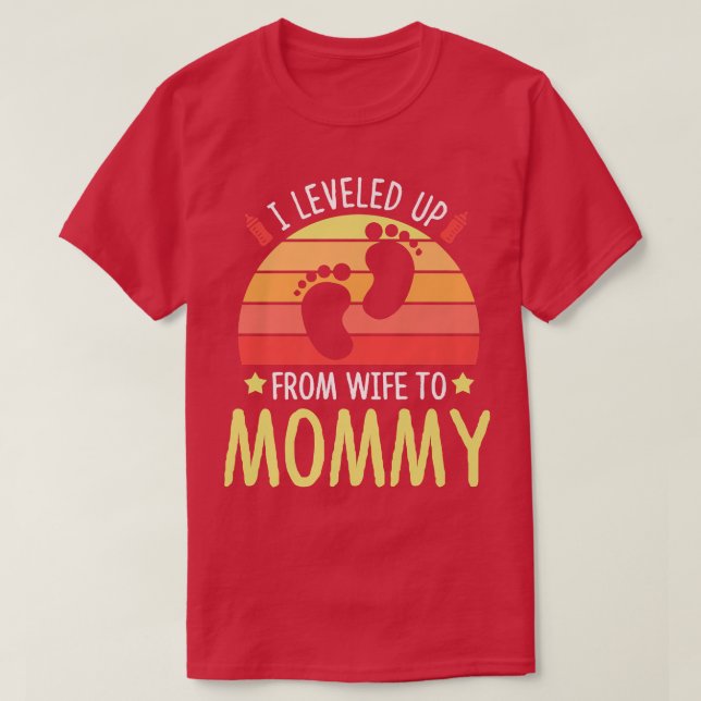 Camiseta Levantado De Esposa A Mami Embarazada Madre Futura (Diseño del anverso)