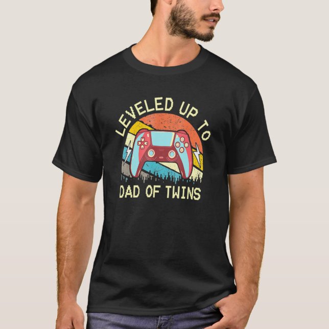 Camiseta Levantado Hasta El Papá De Los Gemelos De Juego De (Anverso)